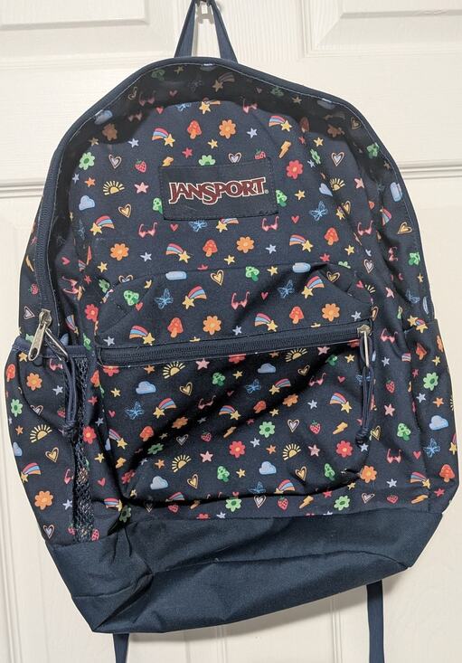 Jansport Handbags - Jansport Cross Town Plus 17" Backpack Bookbag w/ 15" Laptop Sleeve Slice of Fun